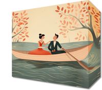 Obraz 20x20cm Romantyczna Eskapada po Rzece
