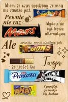 Tabliczka drewniana na słodycze batony upominek Prezent z twoim napisem