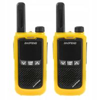 2x Krótkofalówka Baofeng BF-T17 Walkie Talkie + FM Żółta Zasięg do 10km