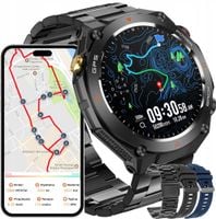 SMARTWATCH z GPS męski zestaw 3 paski