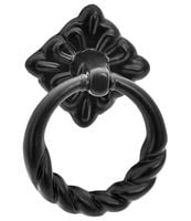 UCHWYT OKRĄGŁY CZARNY ŻELAZO POSTARZANE SZUFLADY SZAFKI