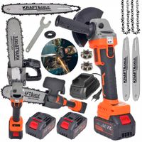 Szlifierka kątowa akumulatorowa 2w1 piła pilarka 2 x aku 3ah KD10624