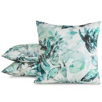 Poszewka dekoracyjna wodoodporna GARDEN2 45x45 biała zielona wzór