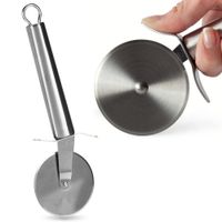 Nóż do Pizzy Krojenia Stalowy Okrągły Obrotowy Radełko Nożyk Krajalnica