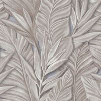 TAPETA WZÓR ROŚLINNY LIŚCIE CIEMNY BEŻ WINYLOWA NA FLIZELINIE