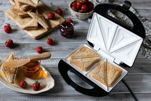 Opiekacz Do Kanapek Toster Ceramiczny Sandwich Do Chrupiących Tostów 850 W na Arena.pl