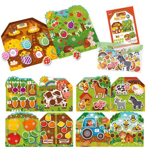 Busy Book. Gra Edukacyjna Z Rzepami. Zwierzęta Na Farmie Rk1170-02 na Arena.pl