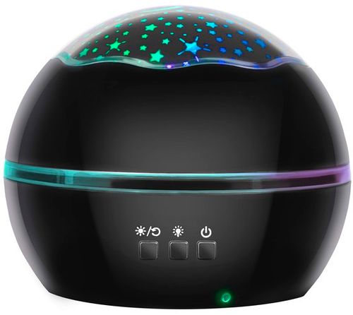 Lampka Nocna Z Projektorem- Czarna Lp16857 na Arena.pl