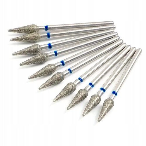 FREZ DIAMENTOWY ŚREDNI GRUSZKA SZPIC OSTRA STOŻEK 4/12 mm DO SKÓREK 10 szt. na Arena.pl