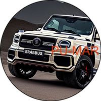 Opłatek na tort Urodziny Brabus Auto Samochód Tekst Gratis Gruby 20 cm