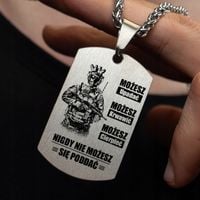 Nieśmiertelnik Tytanowy Wojskowy Motywacyjny z GRAWEREM GRATIS + ŁAŃCUSZEK