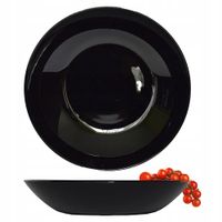 TALERZ GŁĘBOKI OBIADOWY NA ZUPĘ FESTA ITALIA 21,5 CM CZARNE SZKŁO ELEGANCKI