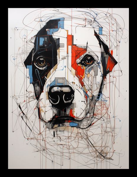 Plakat 15x20cm Przyrysowany Psiak zdjęcie 2