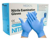 RĘKAWICZKI nitrylowe 100szt Blue medyczne roz.L