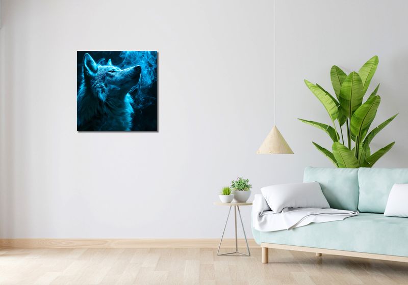 Obraz 60x60cm Oddech Wilka zdjęcie 2