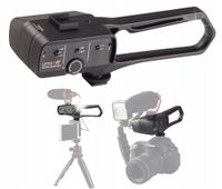 Regulator Wzmacniacz Dźwięku do Mikrofonu + Grip Stabilizator Telefon DSLR