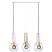 LAMPA druciana Arvi K-4526 Kaja wisząca OPRAWA industrialny ZWIS na listwie biały złoty