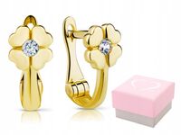 ZŁOTE KOLCZYKI DLA DZIEWCZYNKI NA ROCZEK 333 8K