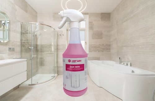 Środek Pianka do Sanitariatów Łazienek KABIN PRYSZNICÓW 1L HAP WIN GRATISY na Arena.pl