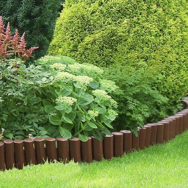 Palisada Ogrodowa Paliki Brąz 16,2 m Border Płotek zdjęcie 10