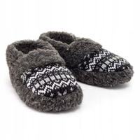 Bambosze Męskie Góralskie Ciepłe Kapcie Wełniane Świąteczne 40-45 PanSzew