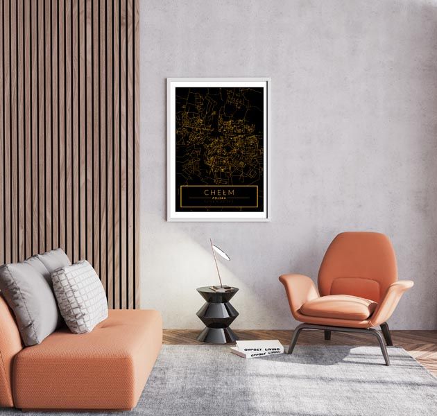 Chełm mapa złota - plakat 60x80 cm zdjęcie 3