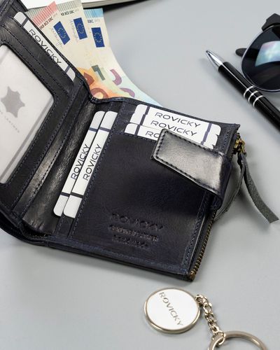 skórzany portfel męski w stylu retro - rovicky na Arena.pl