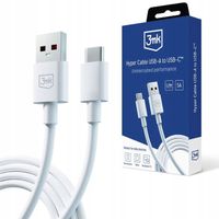 KABEL USB-A DO C 60W 5A 1.2M 3MK HYPER CABLE SZYBKIE ŁADOWANIE I TRANSFER