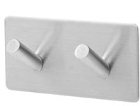 Listwa 2 wieszaki samoprzylepne płytki stal szczotkowana swe