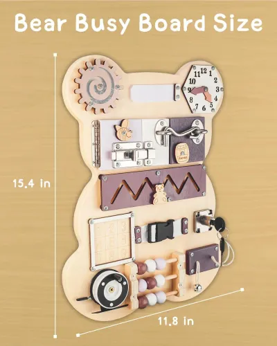 tablica manipulacyjna Miś - drewno na Arena.pl