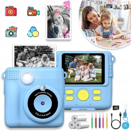 APARAT FOTOGRAFICZNY DLA DZIECI CYFROWY NATYCHMIASTOWY Z DRUKARKĄ + WKŁADY na Arena.pl