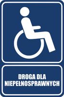 Tabliczka grawer informacyjna piktogram 20x15 droga dla niepełnosprawnych
