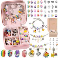 Zestaw do Robienia Bransoletek Koraliki Charms - Idealny dla Dzieci