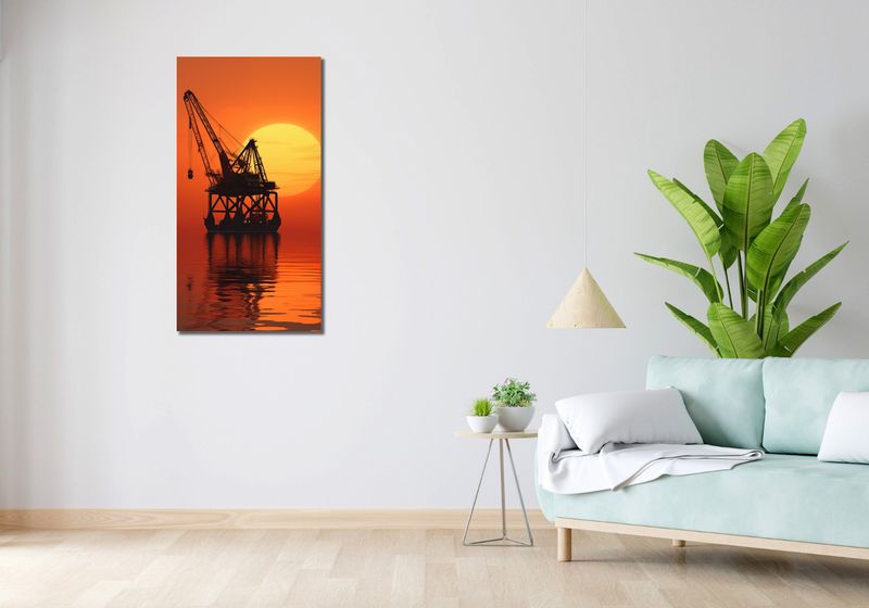 Obraz 50x100cm Sylwetka Przemysłu zdjęcie 2