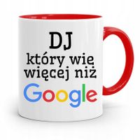 Dla Dja Muzyka Kubek Czerwony Dj Który Wie Więcej Z Nadrukiem Ze Zdjęciem