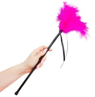 secret play pioropusz z pior rożowy 40 cm - lekki masażer do ciała