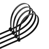 Nylonowe opaski zaciskowe 4,8x350 mm czarne 30 sztuk trwałe i praktyczne