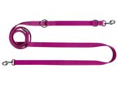 Przepinana smycz dla psa wysokiej jakości - Chaba 135cm-260cm fuksja 10mm
