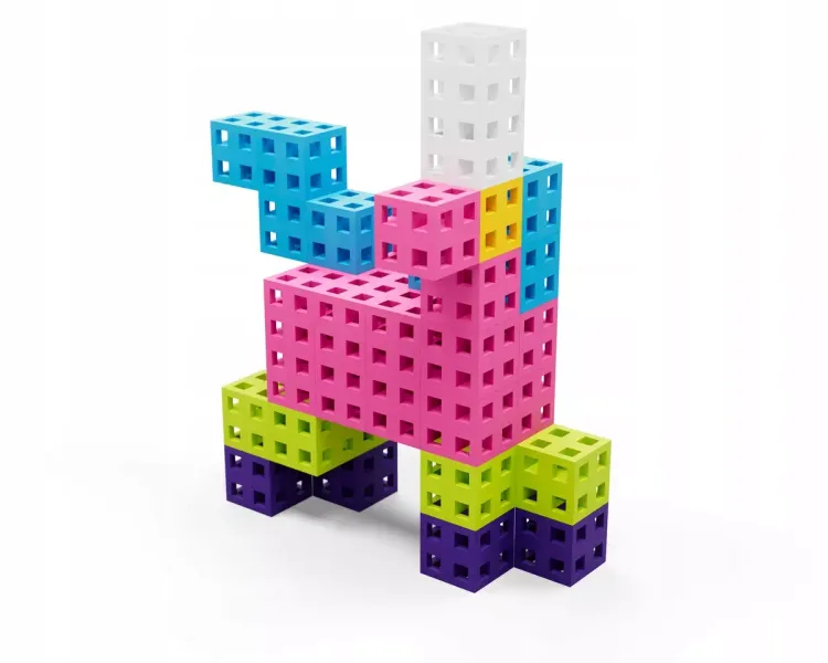 Zestaw klocków - Meli Cube Pink 200 el. zdjęcie 5