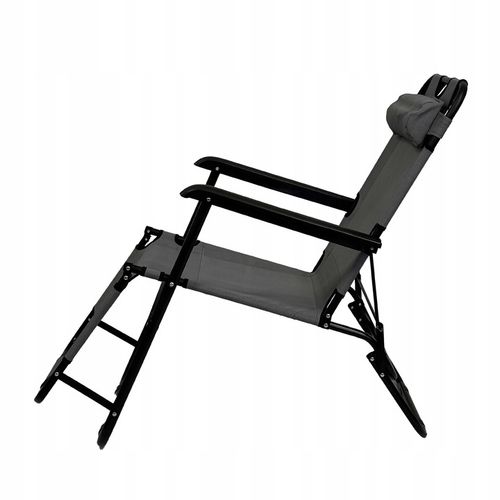 ROZKŁADANY LEŻAK ŁÓŻKO POLOWE TURYSTYCZNE SKŁADANE RIVIERA II JASNY SZARY na Arena.pl