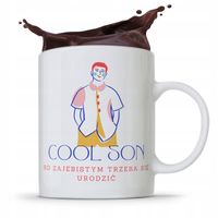 Kubek Prezent Dla Syna Cool Son Trzeba Sie Urodzić Z Nadrukiem Ze Zdjęciem