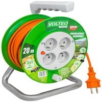 przedłużacz ogrodowy na bębnie 20m przewód h05vv-f 3*1mm - vt-415-2001