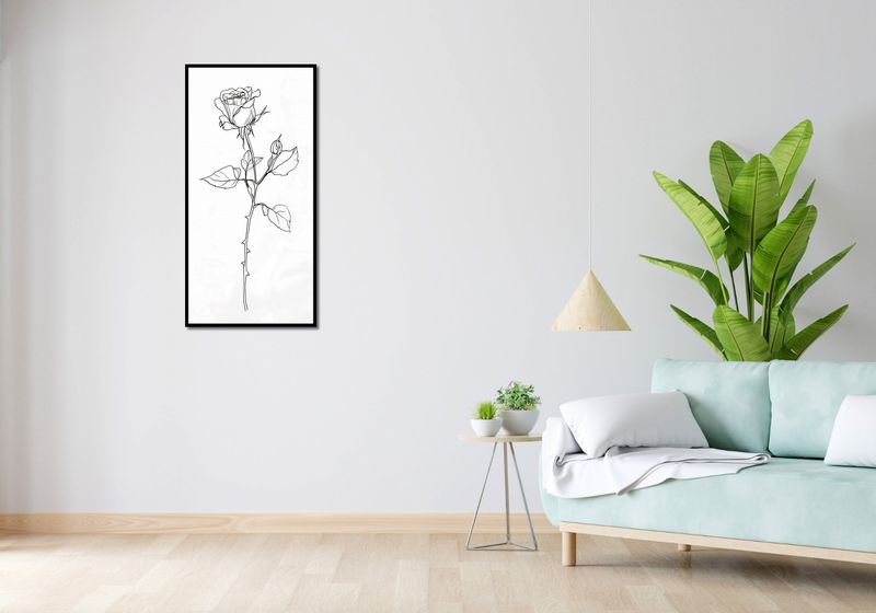 Plakat 50x100cm Kontur Róży zdjęcie 4