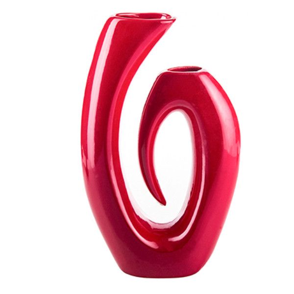 Wazon Ceramiczny Symfonia flakon czerwony eco zdjęcie 1