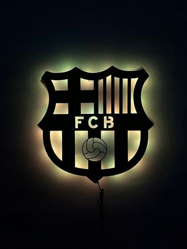 FC Barcelona Herb Lampka LED Piłka Nożna Prezent Lampka Nocna + GRATIS na Arena.pl