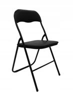 KRZESŁO SKŁADANE OGRODOWE DOMOWE TABORET METALOWE LEON CZARNE