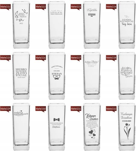 Wazon z grawerem PREZENT na urodziny 30 40 50 60 na Arena.pl