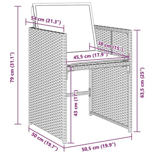 Zestaw do jadalni w ogrodzie 5 pcs Szary polirattan na Arena.pl