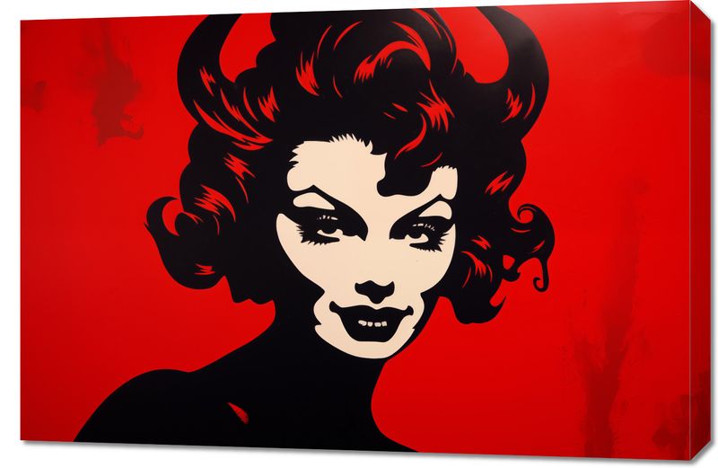 Obraz 90x60cm Czerwona Diablica zdjęcie 1
