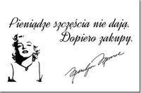 120CM 80CM OBRAZ NAPIS PIENIĄDZE SZCZĘŚCIA NIE DAJĄ DOPIERO ZAKUPY DRUK